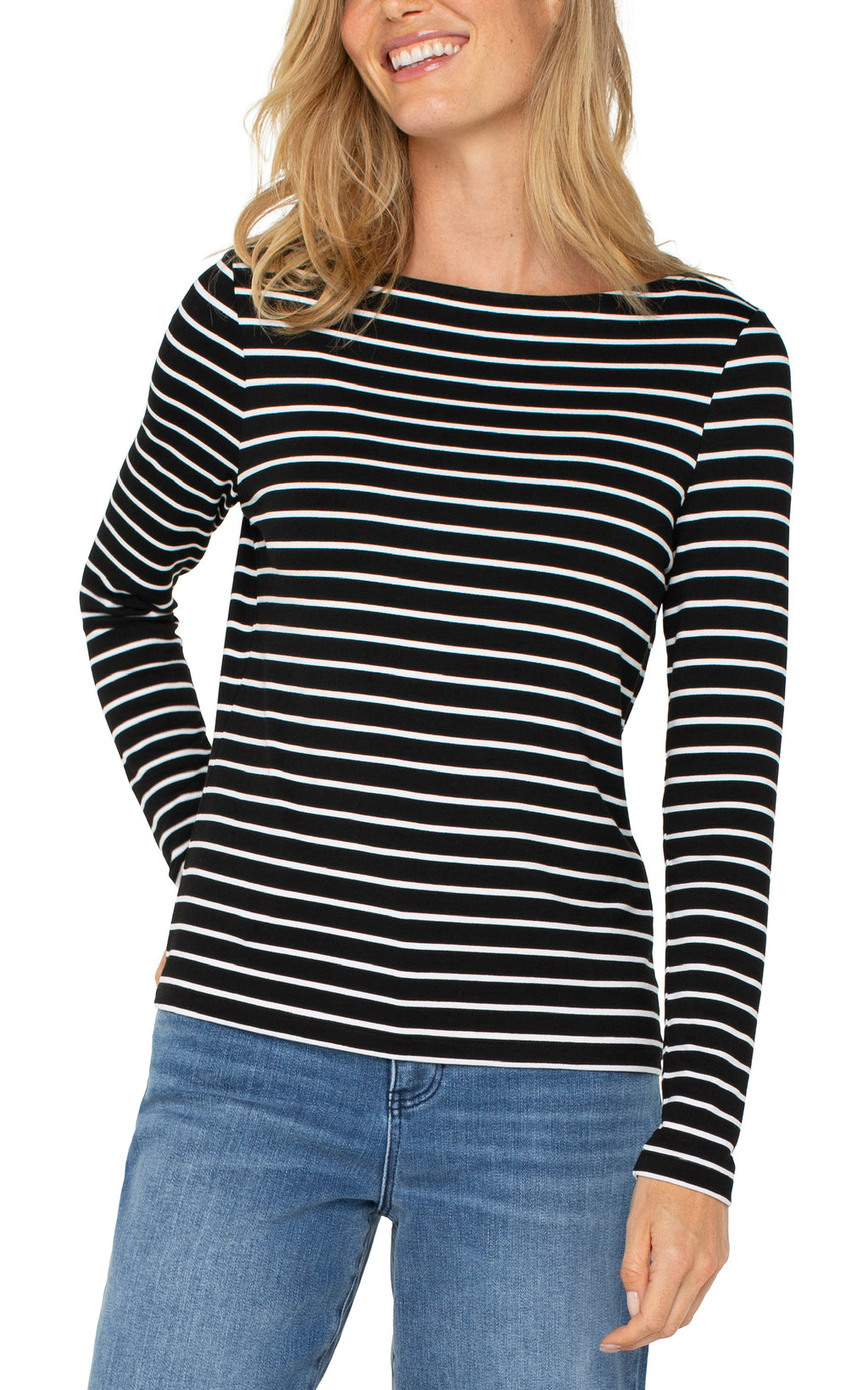 【NOHANT】STRIPE BOAT NECK LONG SLEEVE STRIPE BOAT NECK LONG SLEEVE RED - NOHANT | 60% - Asian