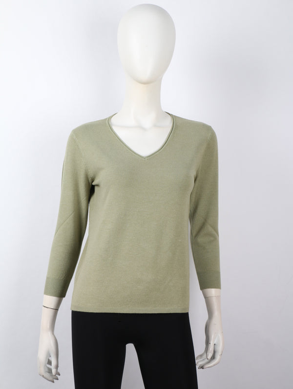 3/4 SLEEV V NECK SWEATER ( available in more colors)