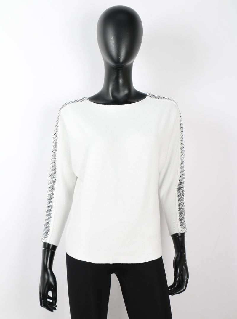 MESH STONE SWEATER