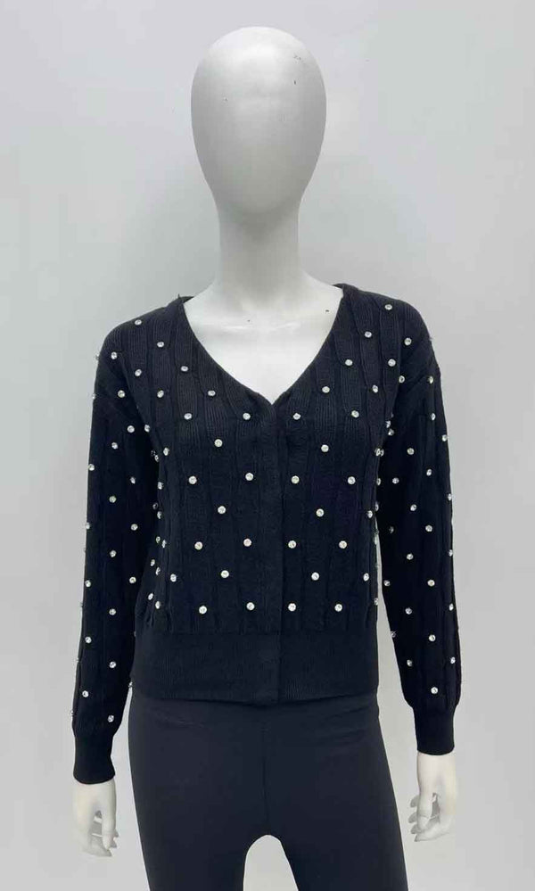 JACKET WITH RHINESTONE & FUR  (collar removable)