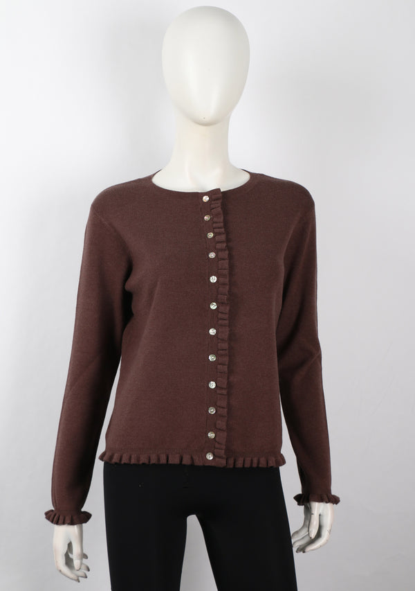 RUFFLE CARDIGAN