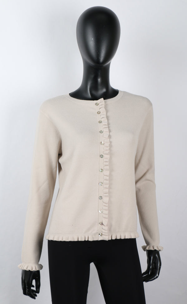 RUFFLE CARDIGAN