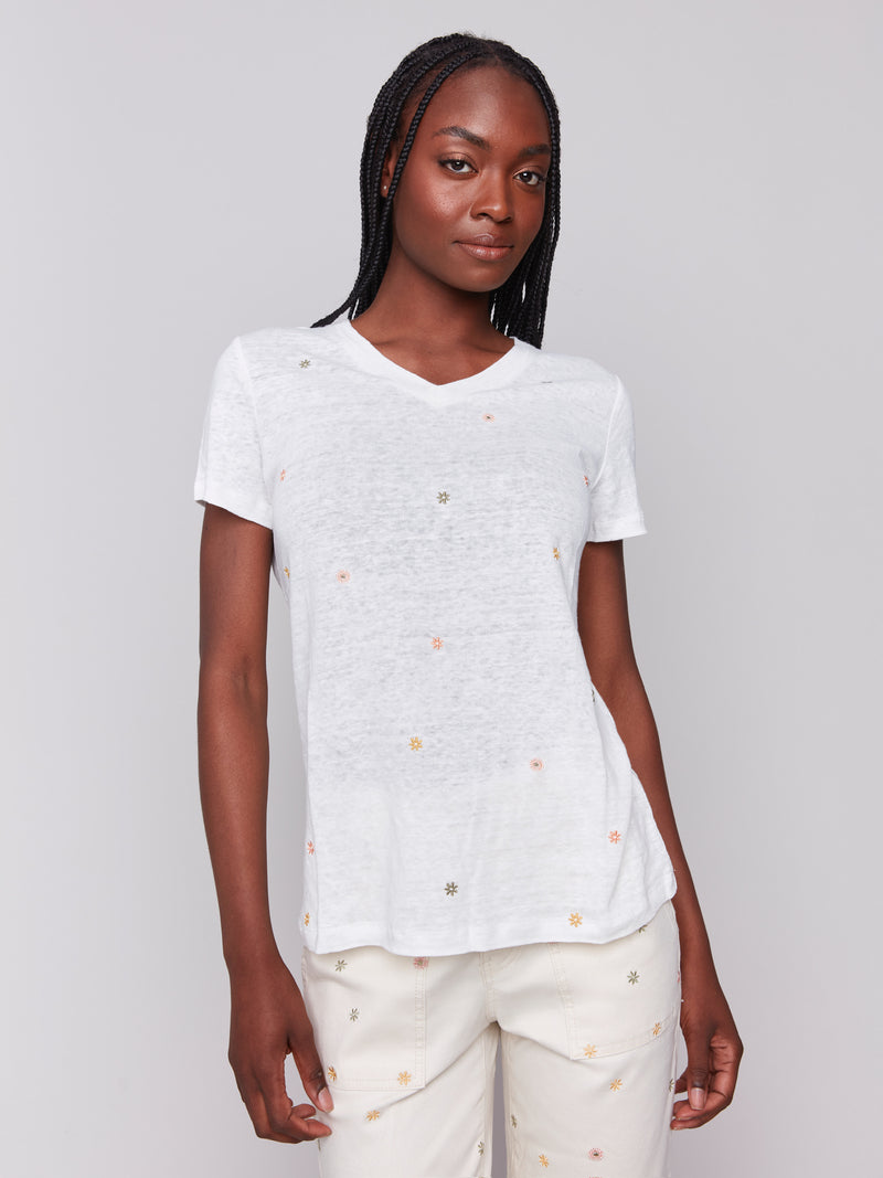 TEE SHIRT WITH EMBROIDERY
