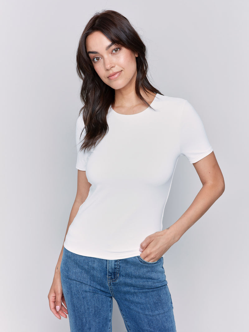 DOUBLE LAYER SHORT SLEEVE TEE