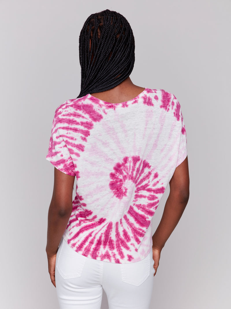 TYE DYE V NECK TOP