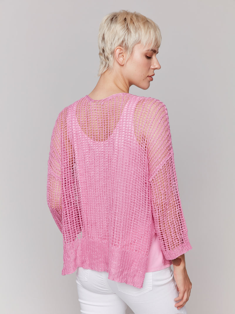 3/4 SLEEVE KNIT SWEATER