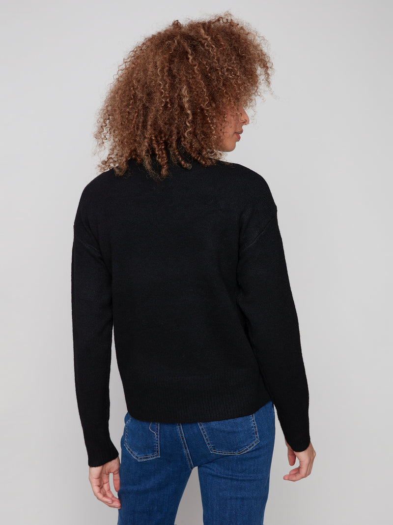 HEART MOCK SWEATER