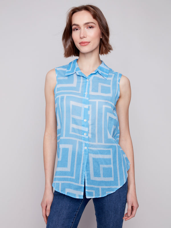 PRINTED TIE FRONT TANK