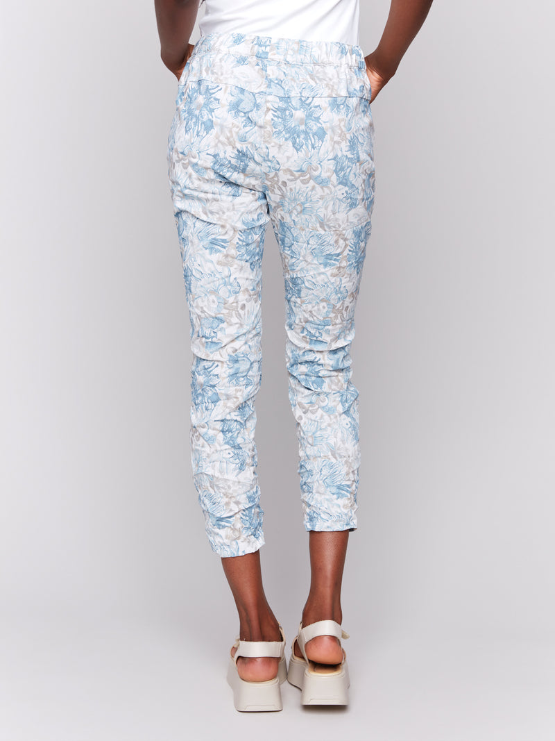 PRINTED CRINKLE JOGGER