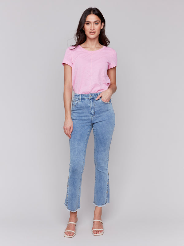 BOOTLEG JEAN WITH SIDE SNAPS