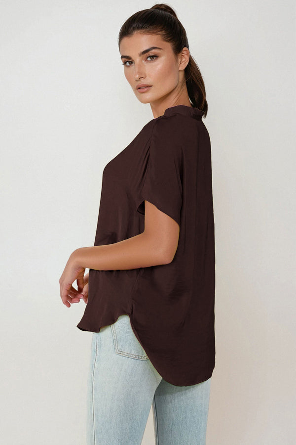 DROP SHOULDER BLOUSE (3 NEW COLORS)
