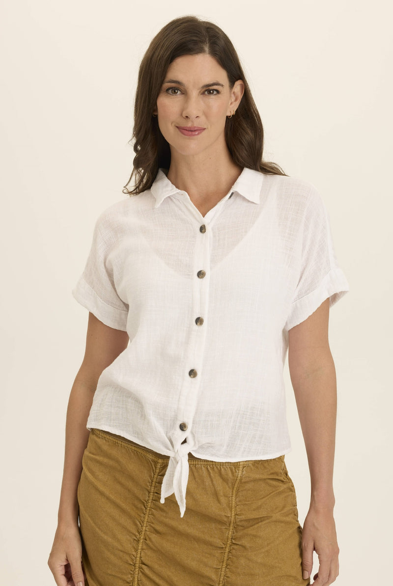 GAUZE TEAGAN TIE TOP