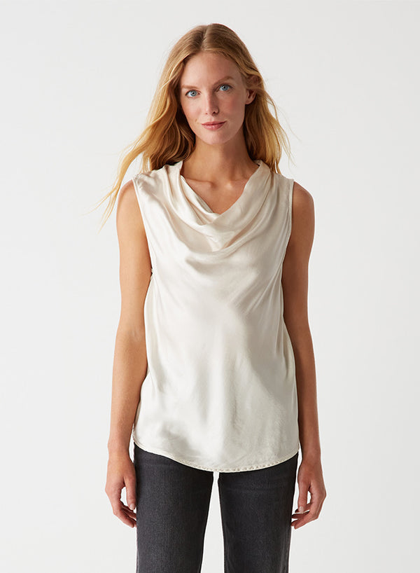 MITZI SLEEVELESS COWL NECK TOP (available in nocturnal only)