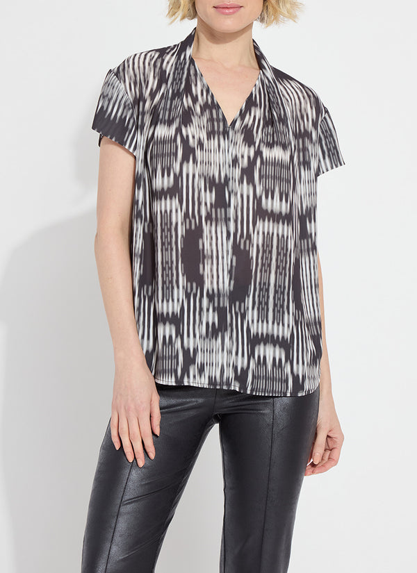 KATYA PRINTED SHORT SLEEVE TOP