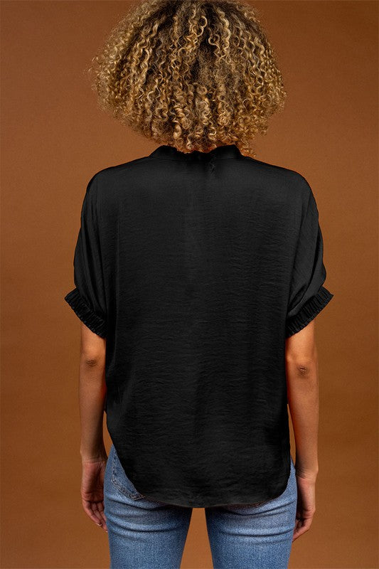 BLOUSE WITH ELASTIC DETAIL