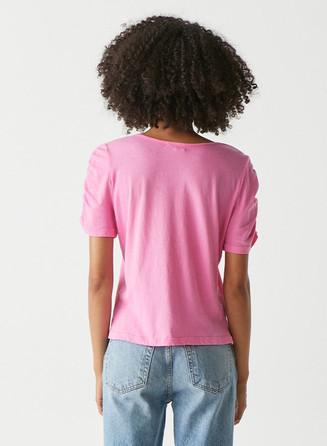 JOSIE WITH RUCHED SLEEVES (available in palm)