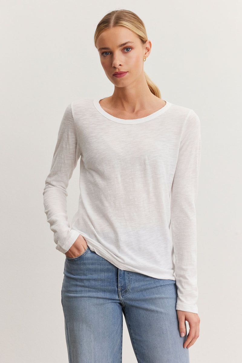 LONG SLEEVE CREW NECK TOP