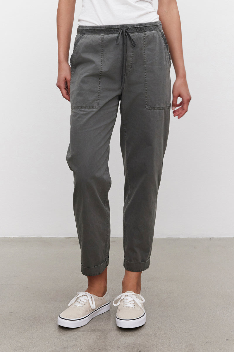 DRAWSTRING COTTON PANT