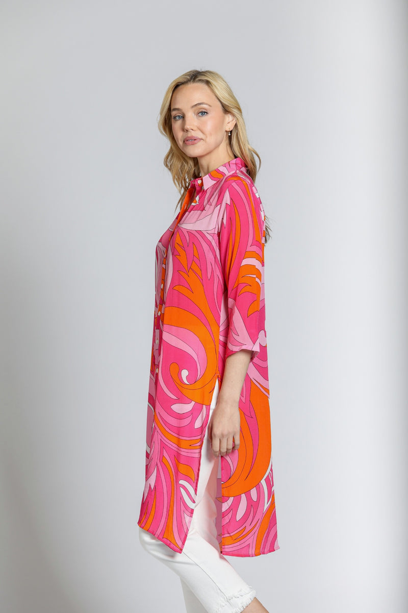 3/4 SLEEVE PRINTED KIMONO