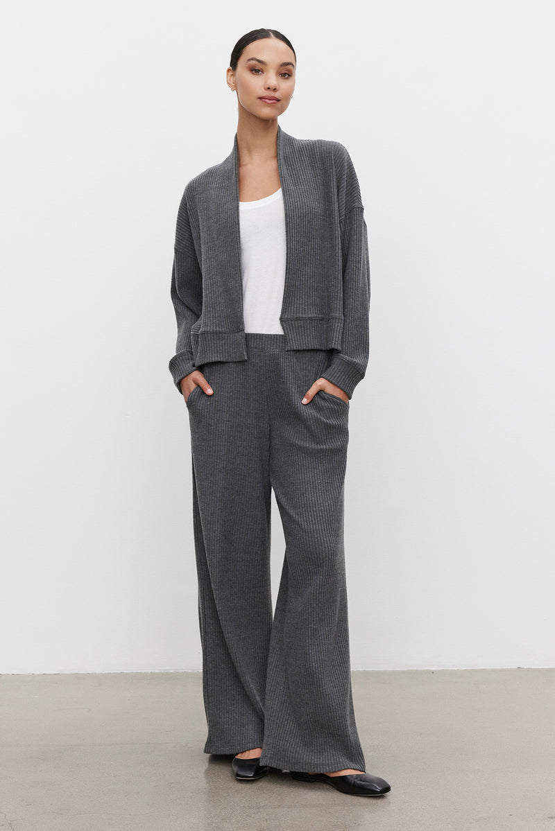 RIBBED WIDE LEG PANT