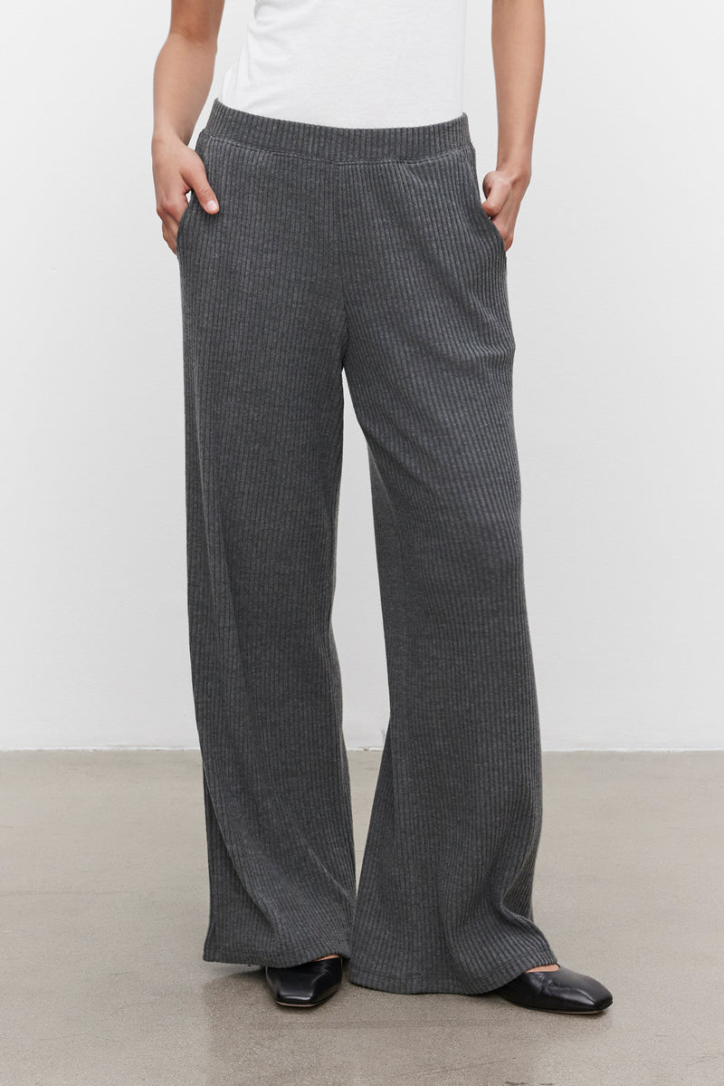 RIBBED WIDE LEG PANT