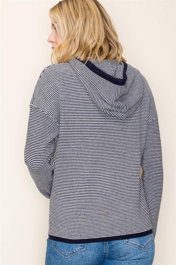 HOODED WAFFLE TOP