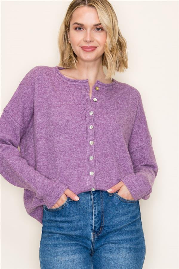BUTTON DOWN SWEATER