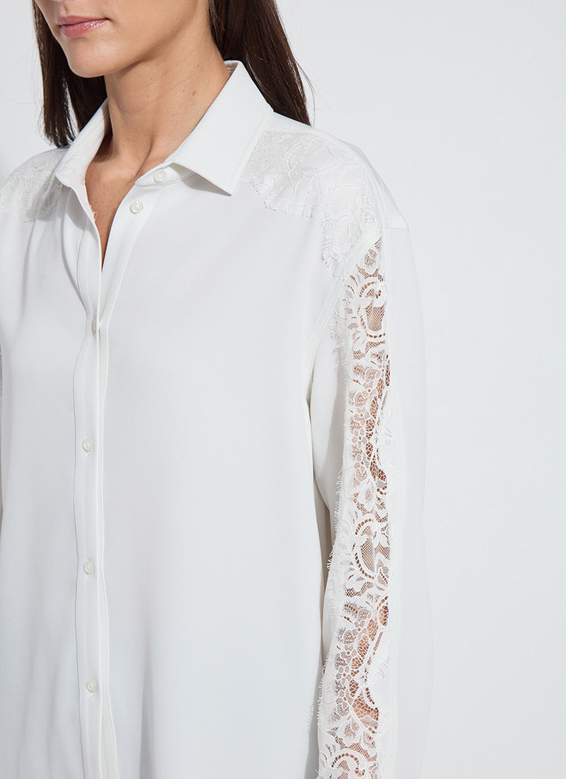 NATASHA LACE TRIM SHIRT