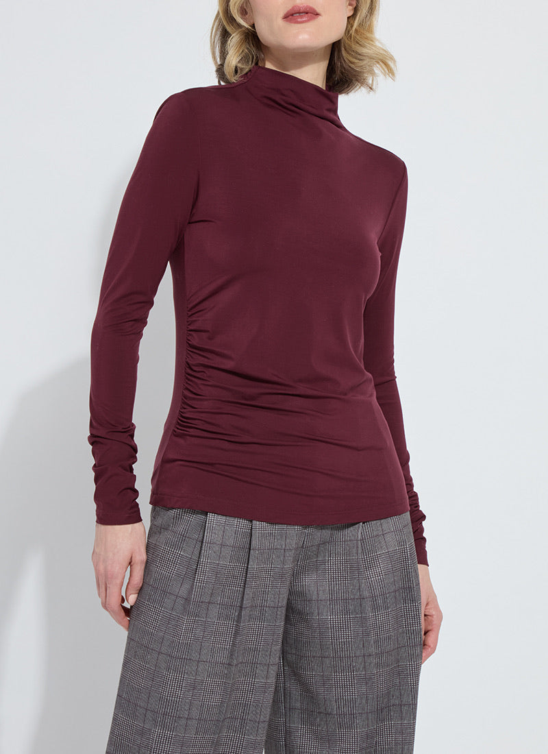 JOVITA FUNNEL NECK TOP