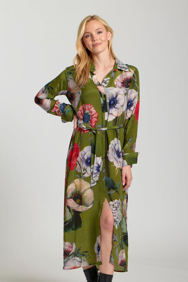 PRINTED LONG SLEEVE DRESS