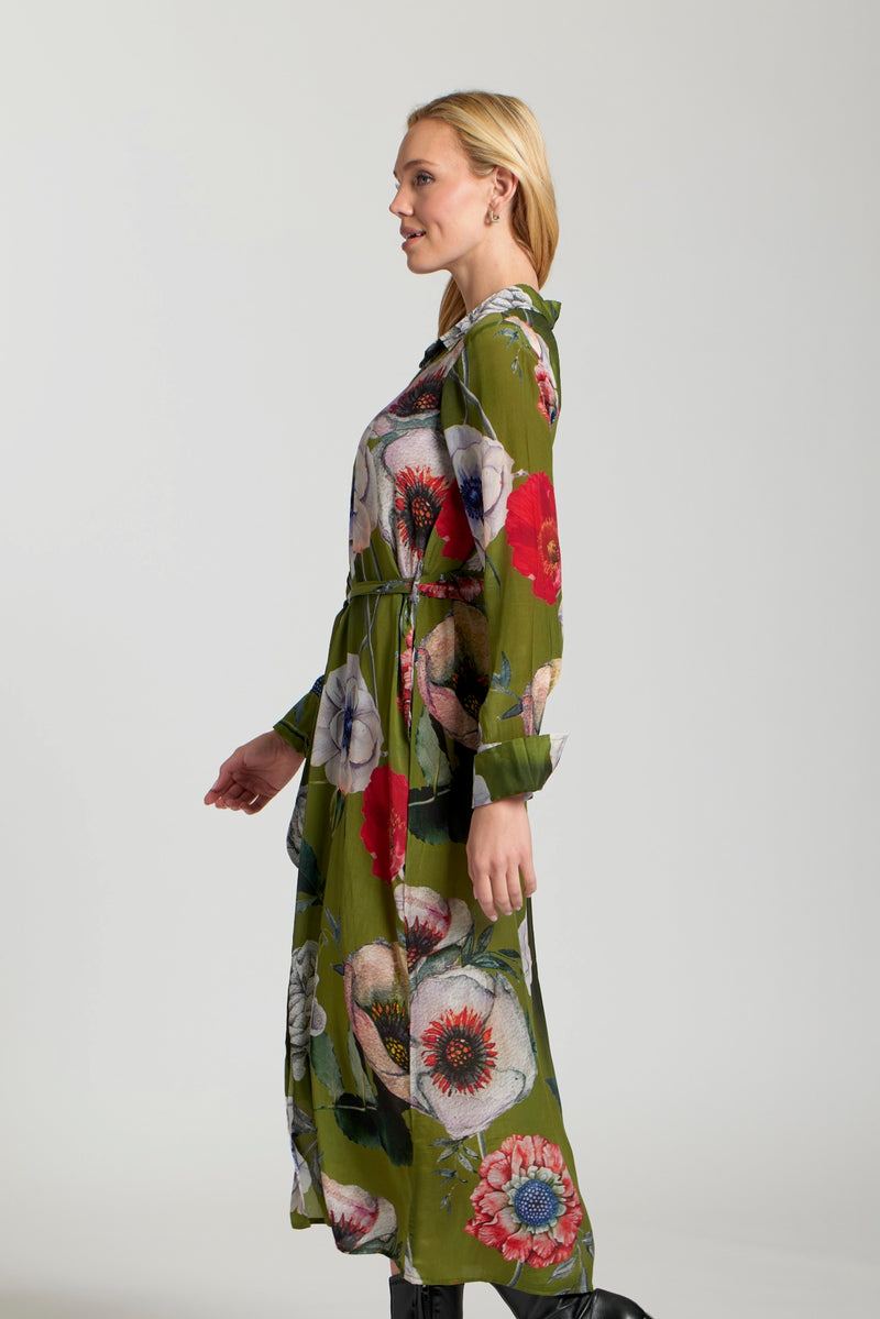 PRINTED LONG SLEEVE DRESS