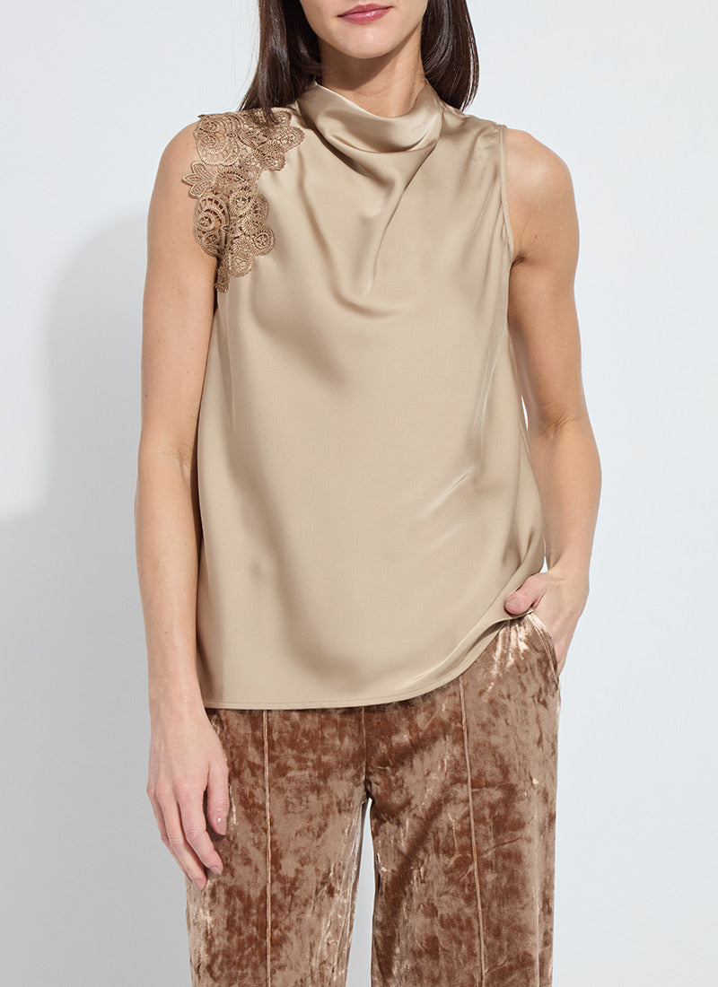 TERESA GUIPURE LACE TRIM SHELL