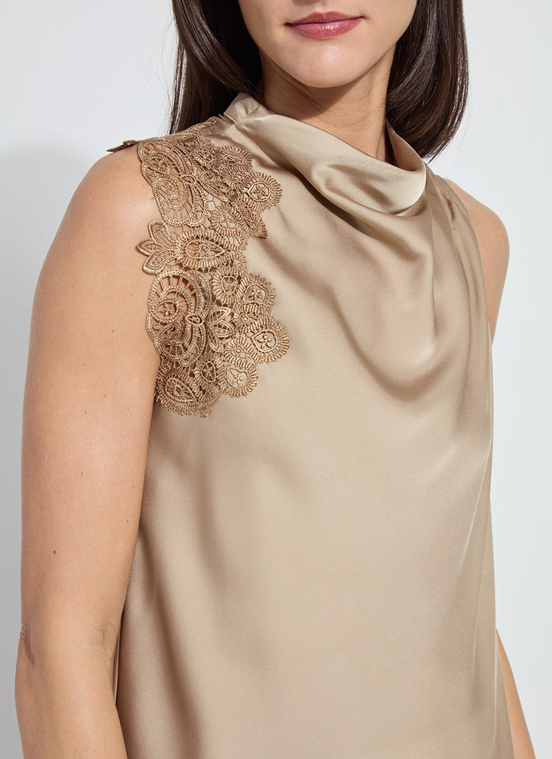 TERESA GUIPURE LACE TRIM SHELL