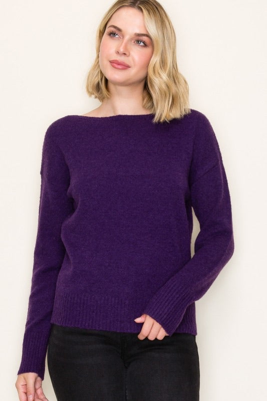 BOAT NECK SUPER SOFT SWEATER