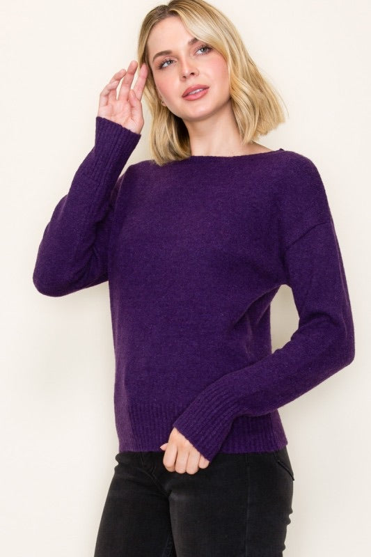 BOAT NECK SUPER SOFT SWEATER
