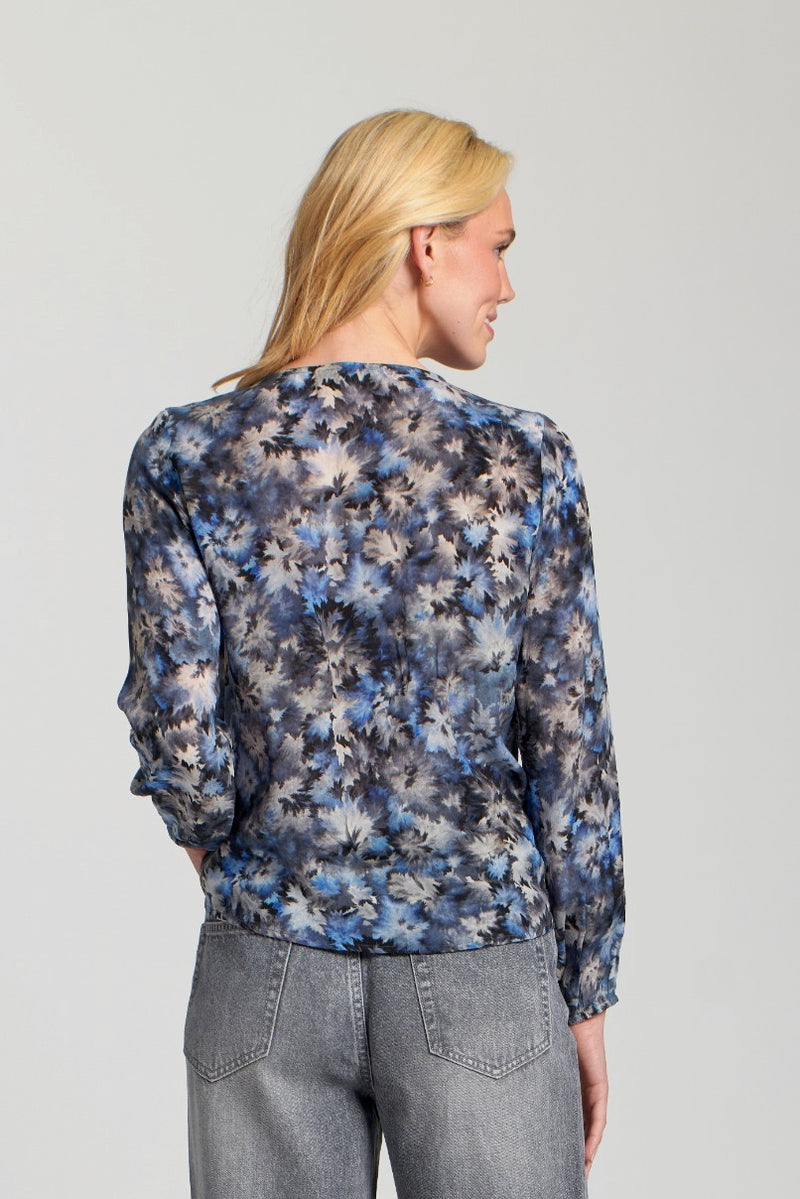 PRINTED TIE FRONT BLOUSE (available in 2prints)