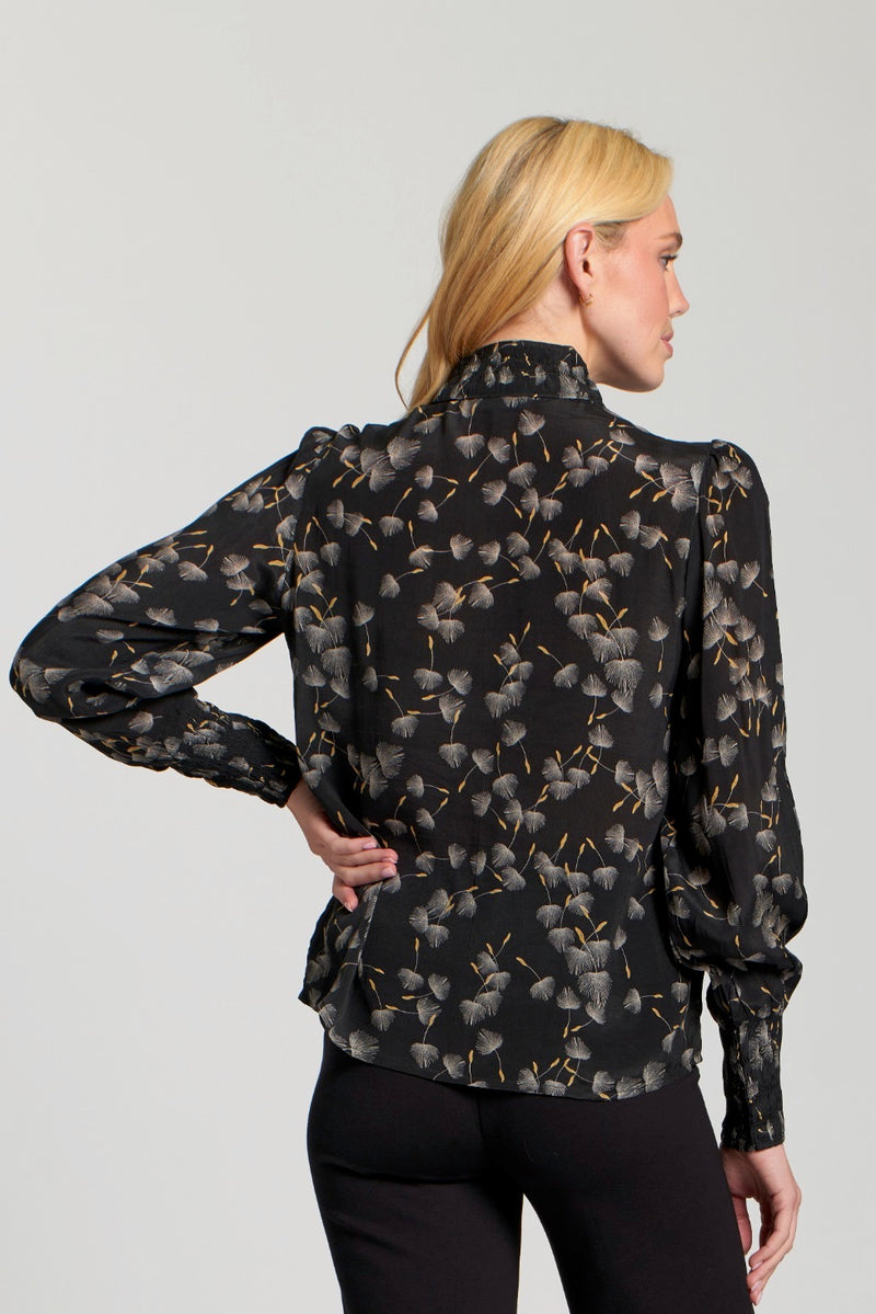 PUFF SLEEVE WITH RUCHING BLOUSE