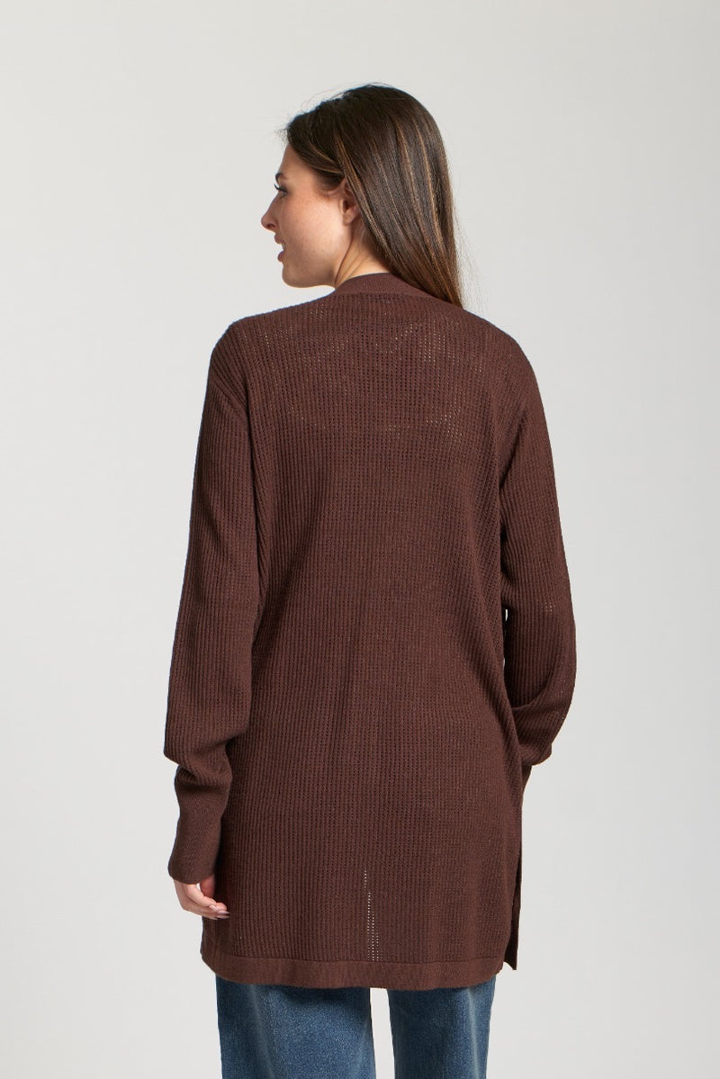 SIDE BUTTON KNIT CARDIGAN