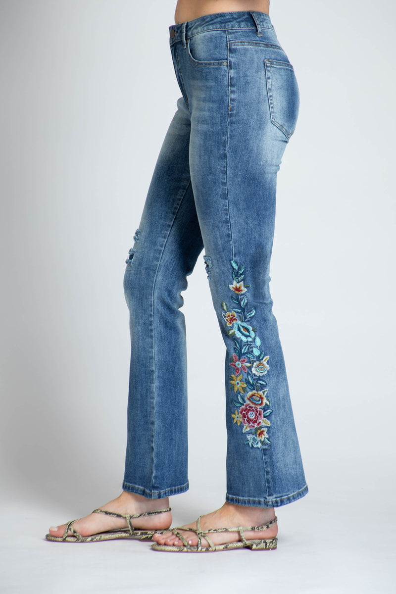 EMBROIDERED JEAN