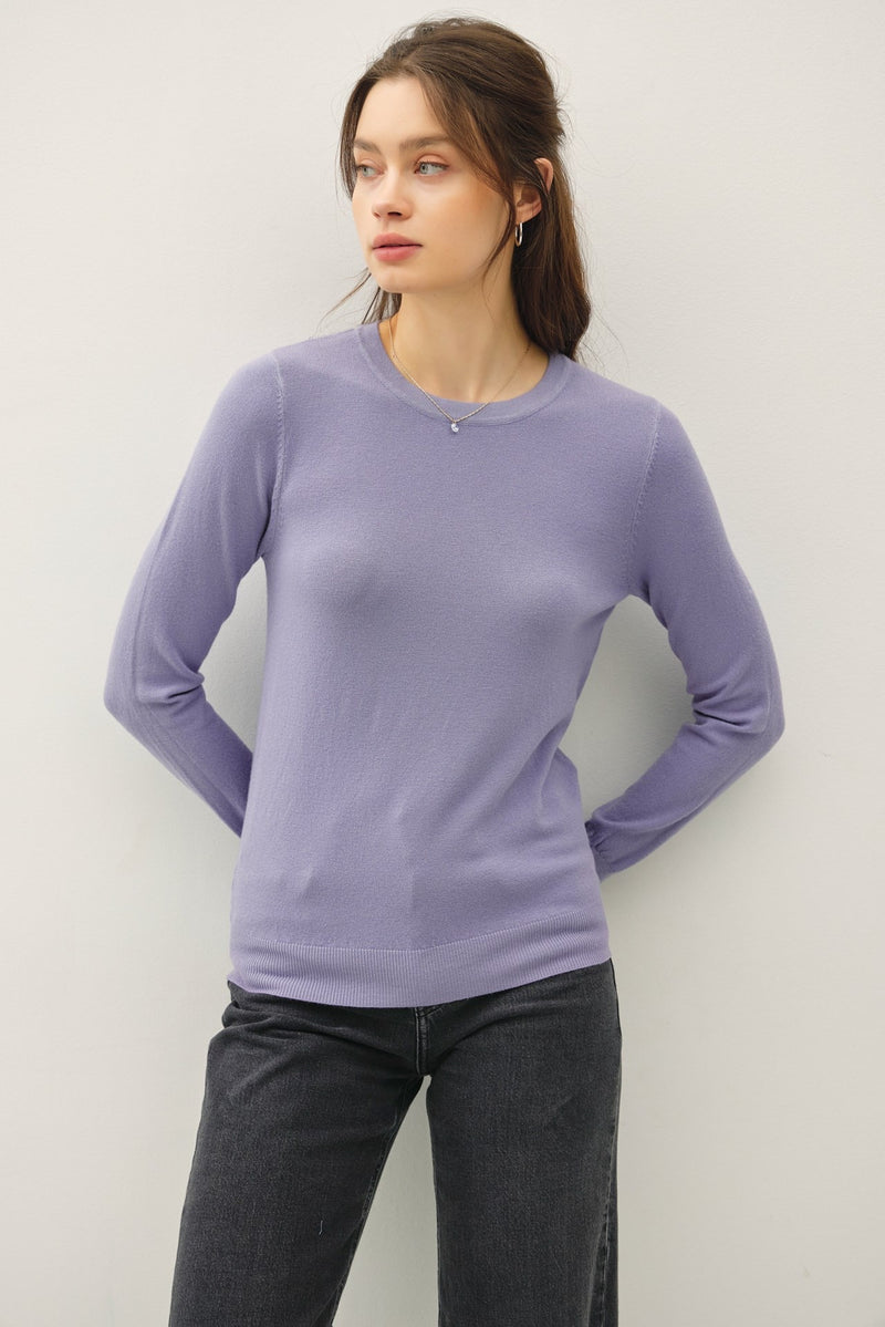 ROUND NECK CLASSIC SWEATER (available in 4 colors)