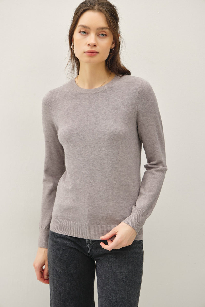 ROUND NECK CLASSIC SWEATER (available in 4 colors)
