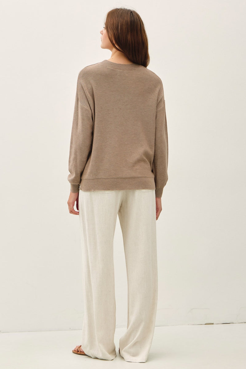 DROP SHOULDER SWEATER (available in 2 colors