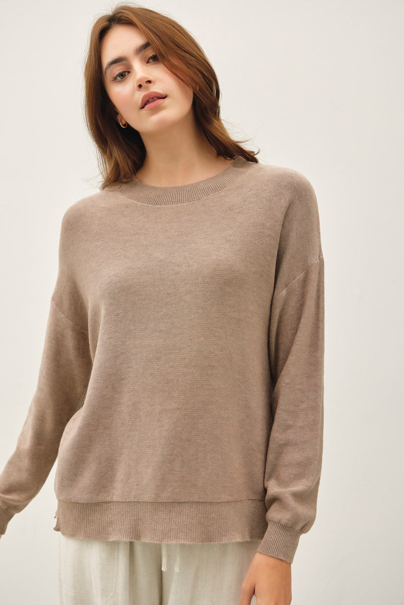 DROP SHOULDER SWEATER (available in 2 colors