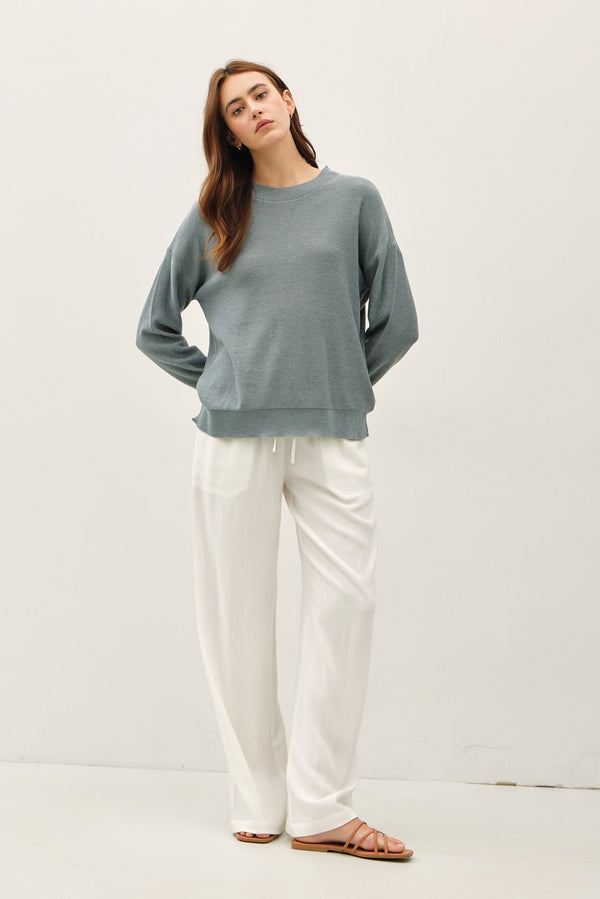 DROP SHOULDER SWEATER (available in 2 colors