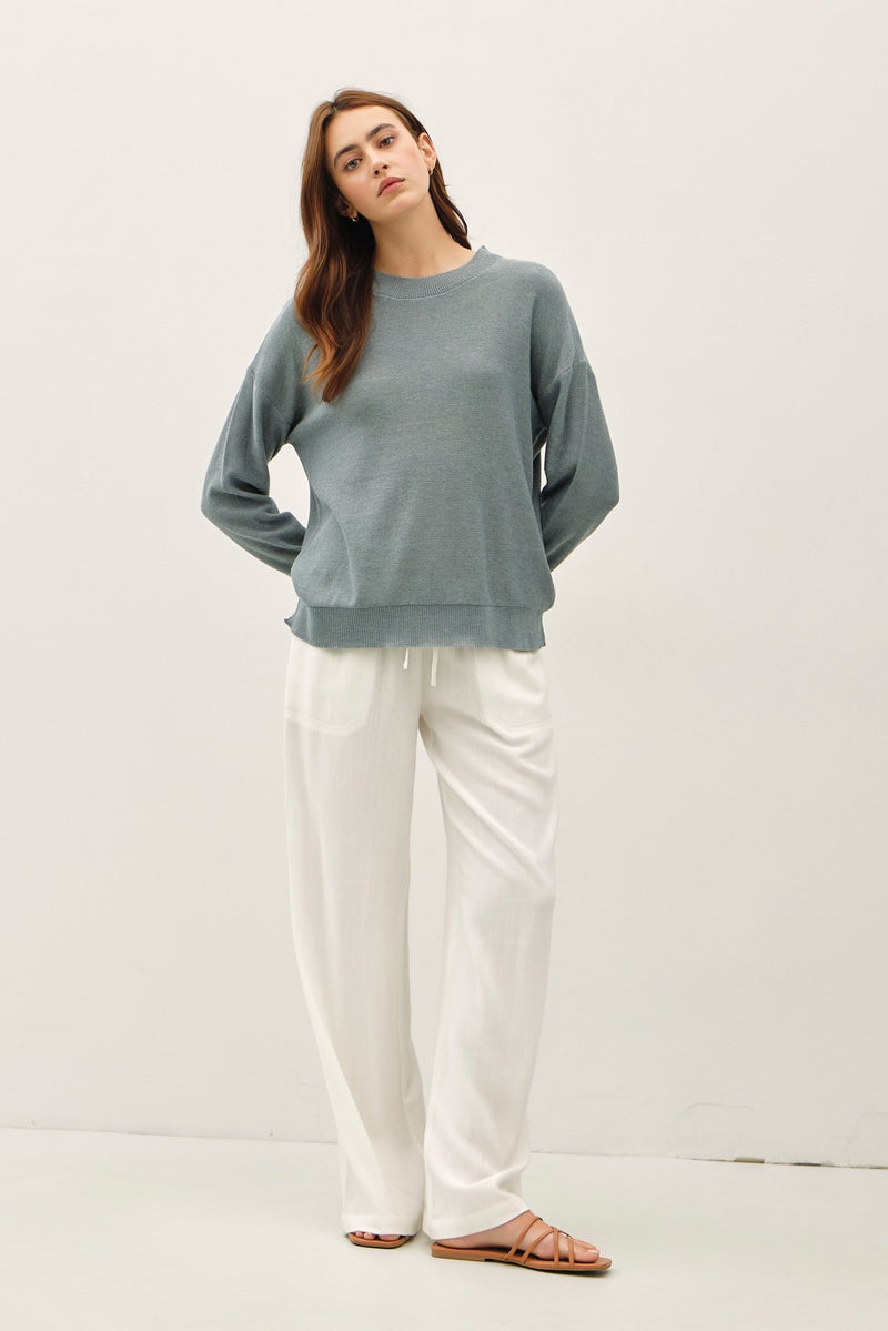 DROP SHOULDER SWEATER (available in 2 colors