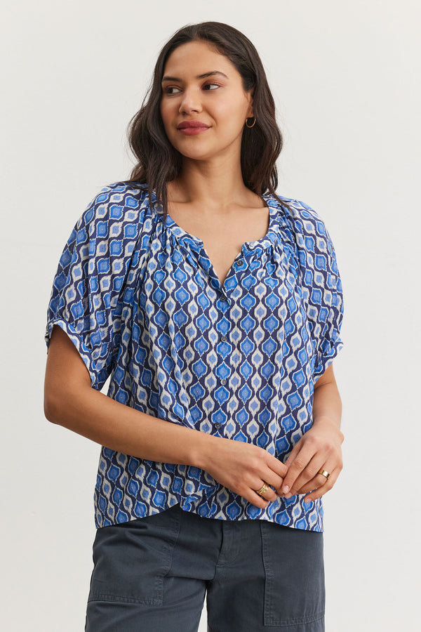 PRINTED BOHO TOP