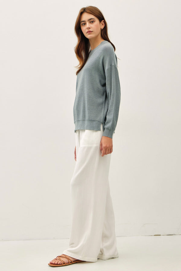 DROP SHOULDER SWEATER (available in 2 colors