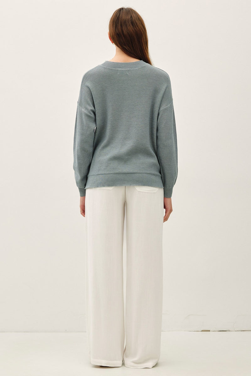 DROP SHOULDER SWEATER (available in 2 colors