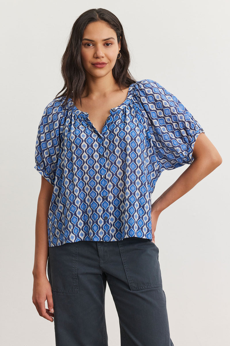 PRINTED BOHO TOP