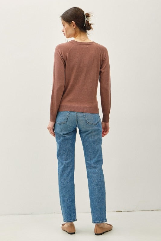 SOFT BASEBALL STYLE SWEATER (available in 3 colors)